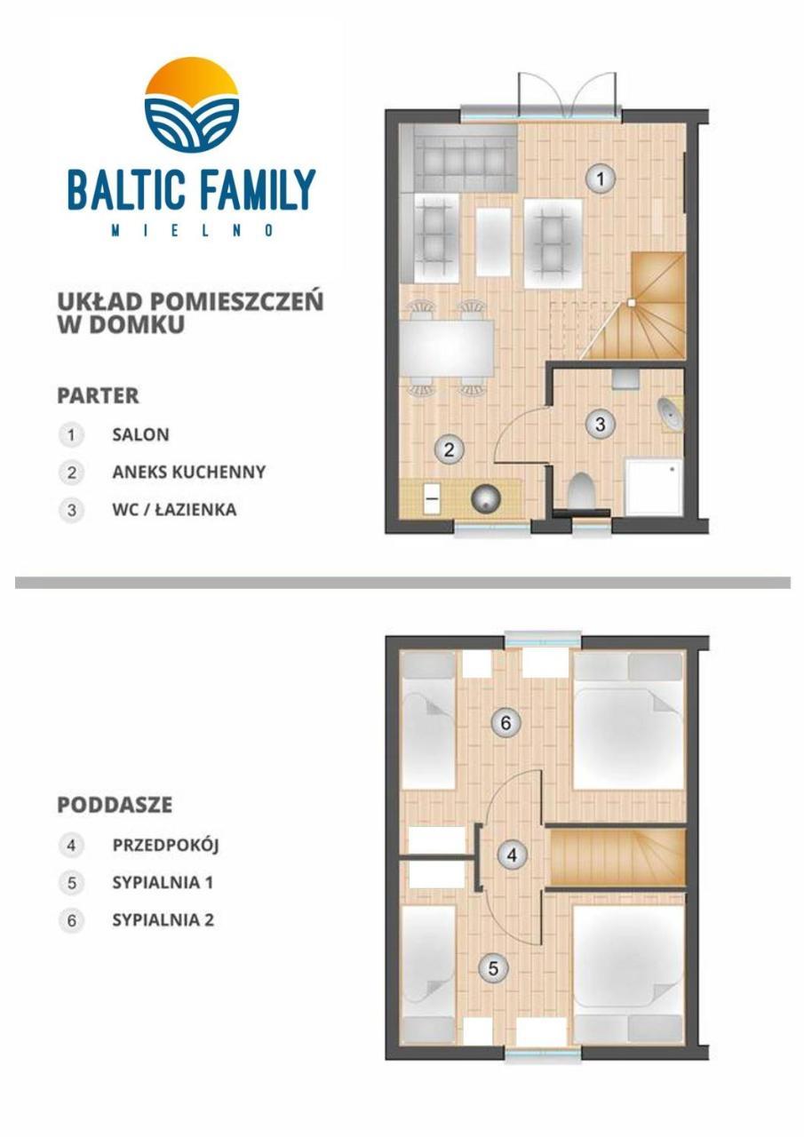 Domki Baltic Family Basen Kidsclub Rowery Mielno  Exteriér fotografie